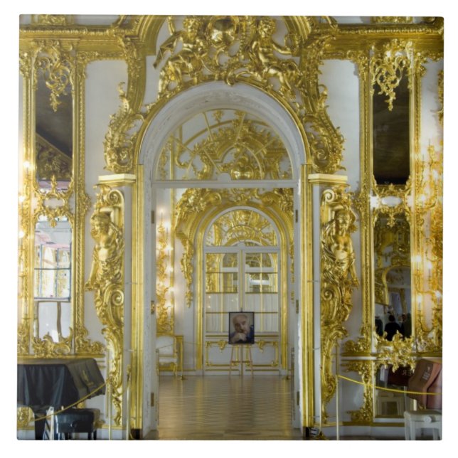 Russia, St. Petersburg, Catherine's Palace (aka 12 Ceramic Tile (Front)