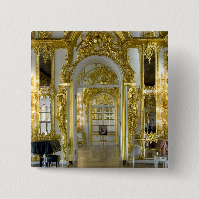Russia, St. Petersburg, Catherine's Palace (aka 12 Pinback Button (Front)