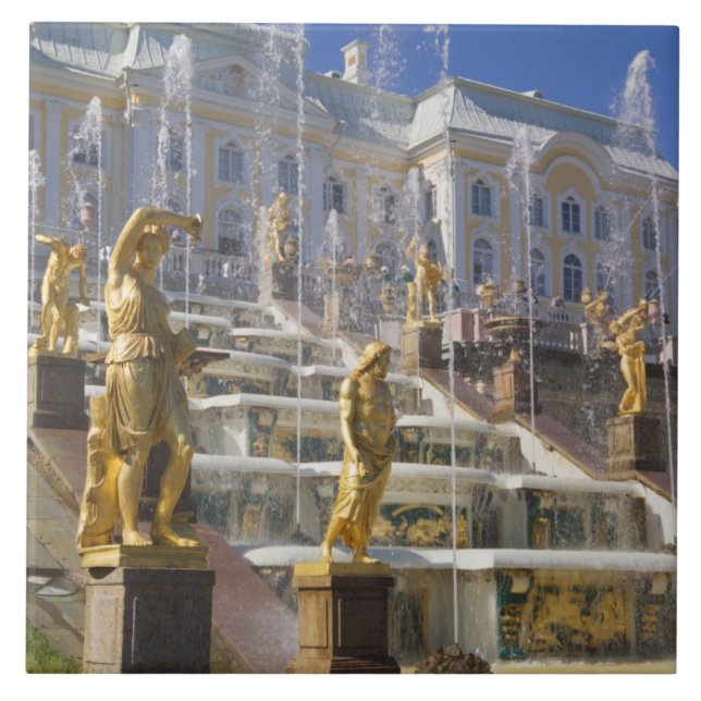 Russia, St. Petersburg, The Great Cascade, Ceramic Tile (Front)