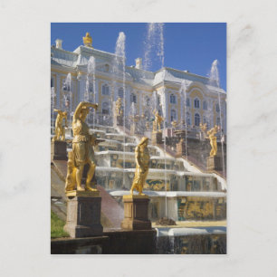 Russia, St. Petersburg, The Great Cascade, Postcard