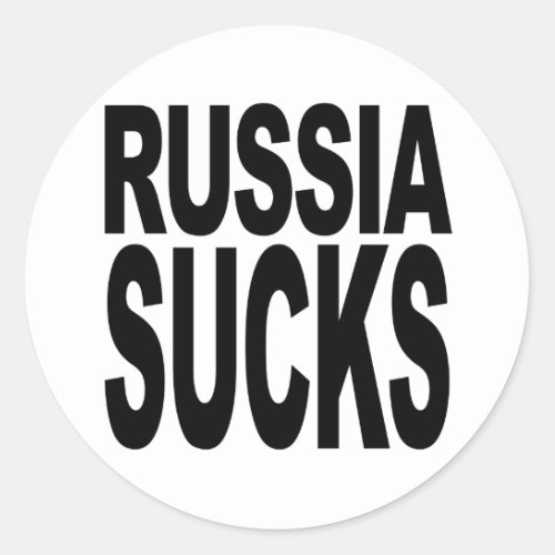 Russia Sucks Classic Round Sticker
