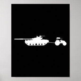 Russia T72 Tank Tow Away Tractor Ukraine Kiev Poster