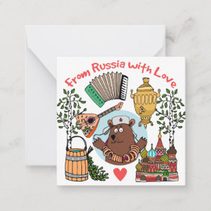 Russia Themed Note Card
