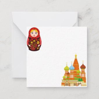 Russia Themed Note Card | Zazzle