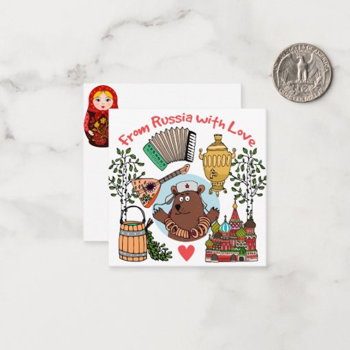 Russia Themed Note Card | Zazzle