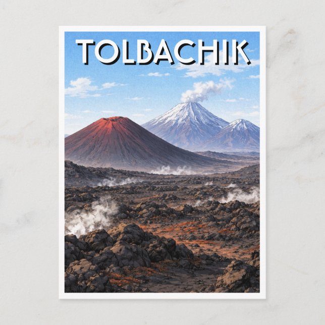 Russia Tolbachik Volcanoes Postcard (Front)