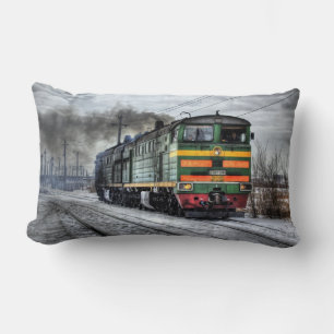 Russia Train Locomotive Lumbar Pillow