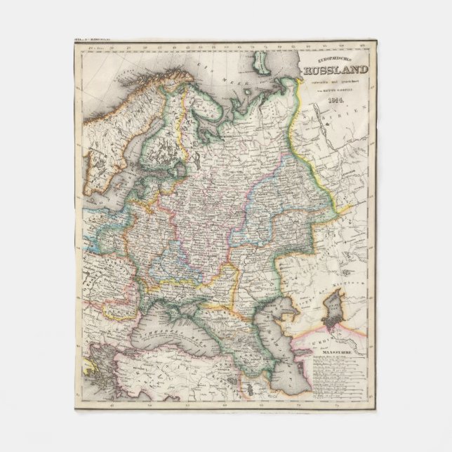 Russia, Ukraine Fleece Blanket (Front)
