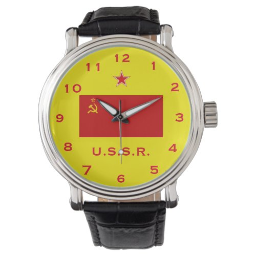 Russia USSR Red Flag Wrist Watch