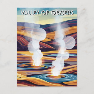 Russia Valley of Geysers Travel Postcard