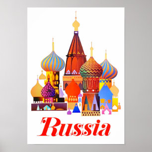 Russia vintage travel Poster