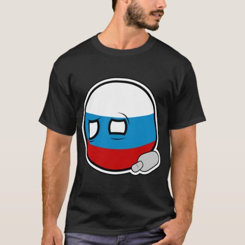 Russiaball with empty bottle  Polandball Countryba T_Shirt