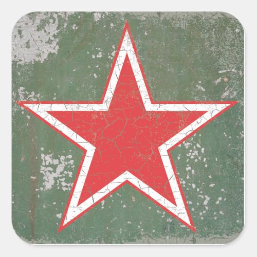 Russian Air Force WWII CCCP Roundel Square Sticker