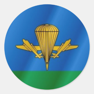 Russian Airborne flag Classic Round Sticker