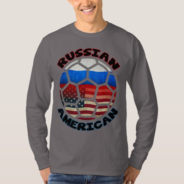 Russian American Soccer Fan Tee (Front)