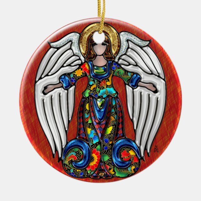 Russian Angel (Personalized Ceramic Ornament) Ceramic Ornament (Front)