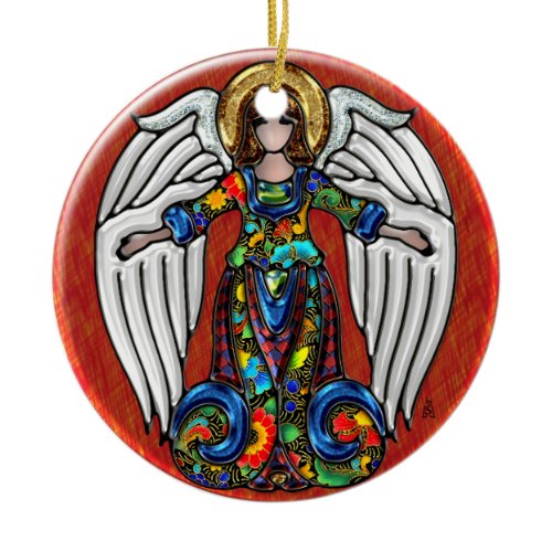 Russian Angel (Personalized Ceramic Ornament) Ornament