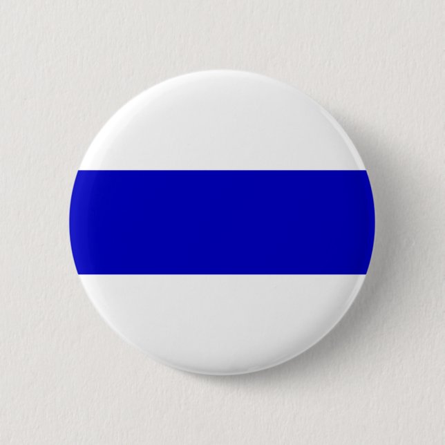 russian anti war flag ukraine blue line solidarity button (Front)