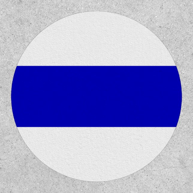 russian anti war flag ukraine blue line solidarity patch (Front)