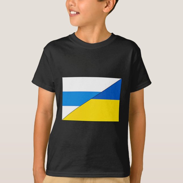 Russian Anti-war Flag Ukraine Flag Net Voyne No To T-Shirt (Front)