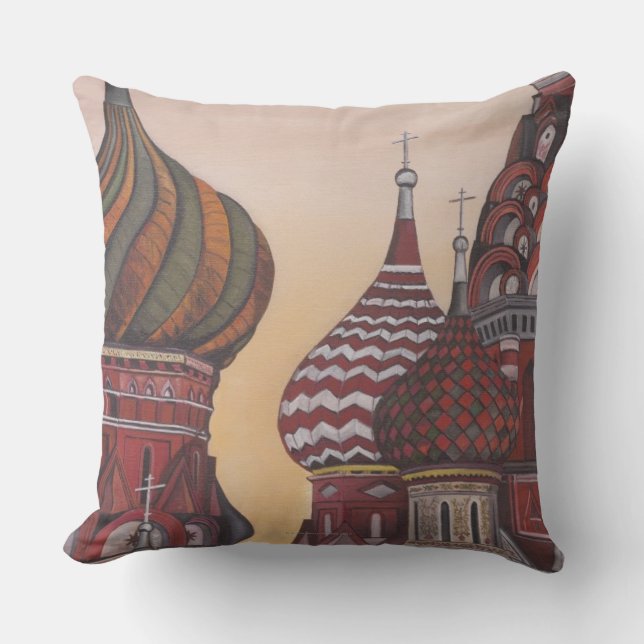 Russian Architecture Throw Pillow (Front)