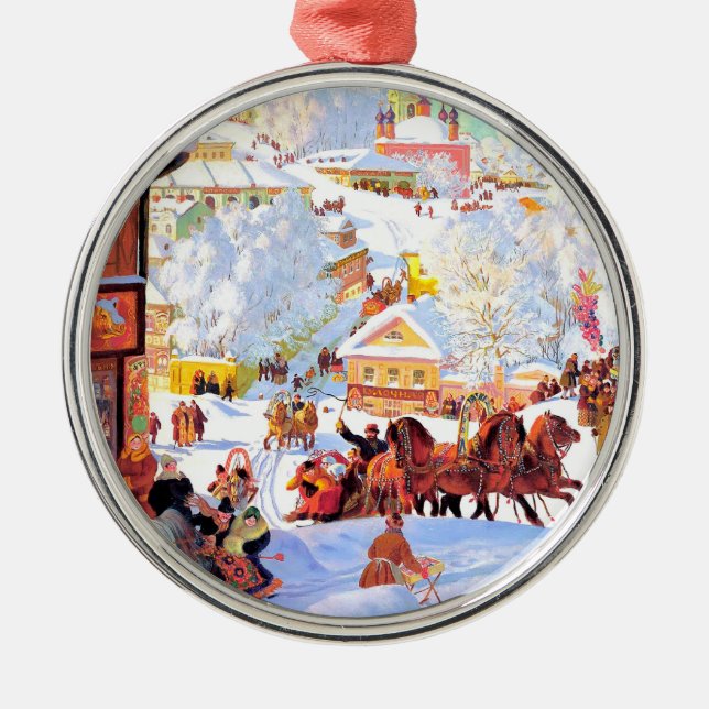 Russian Art Custom Christmas Gift Ornaments (Front)