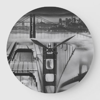 Russian Avant Garde Inspired Golden Gate Bridge Large Clock