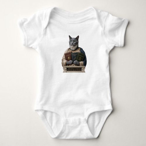 Russian Blue Aristotle Cat Baby Bodysuit