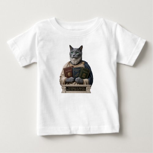 Russian Blue Aristotle Cat Baby T-Shirt