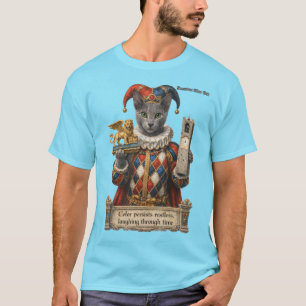 Russian Blue Arlequin Cat T-Shirt