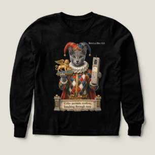 Russian Blue Arlequin Cat Tri-Blend Shirts