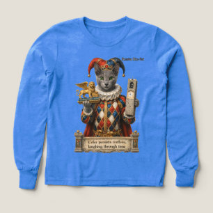 Russian Blue Arlequin Cat Tri-Blend Shirts