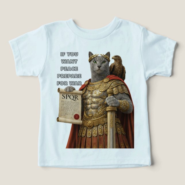 Russian Blue Caesar Cat Toddler T-shirt (Design Front)