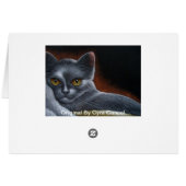 RUSSIAN BLUE CAT CUSTOMIZE CARD (Back Horizontal)