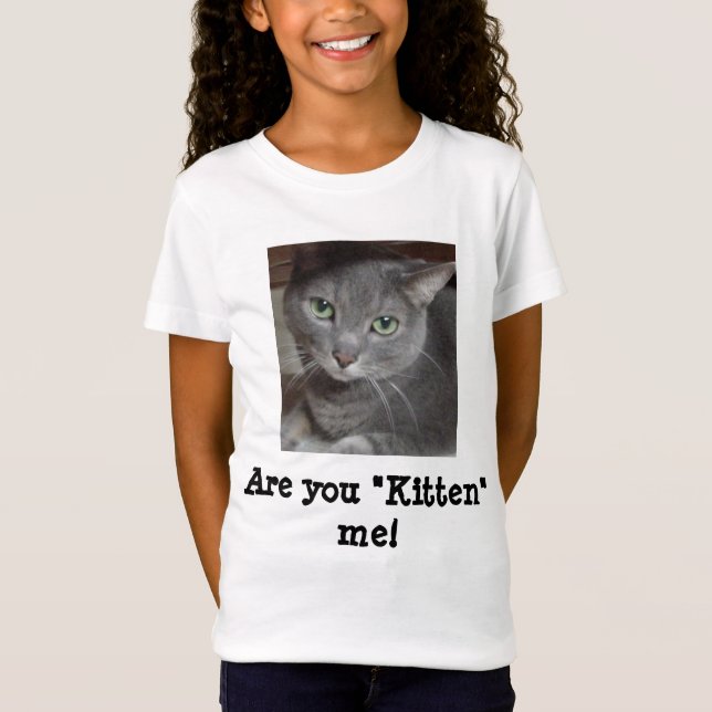 Russian Blue Cat Humor T-Shirt (Front)