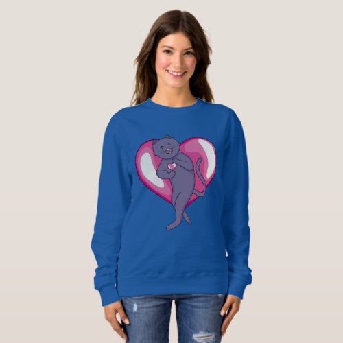 Russian Blue Cat Love Sweatshirt
