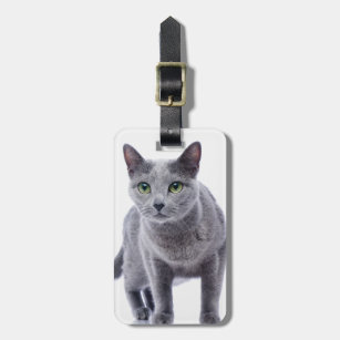 Russian Blue Cat Luggage Tag