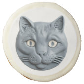 Russian Blue Cat Sugar Cookie (Front)