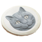 Russian Blue Cat Sugar Cookie (Angled)