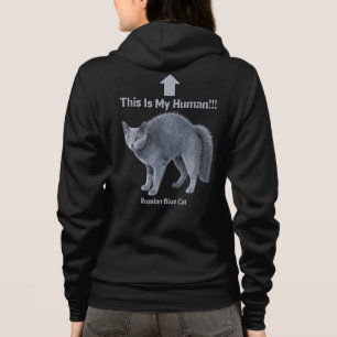 Russian Blue Cat – This Is My Human Hoodie