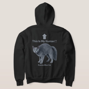 Russian Blue Cat – This Is My Human Hoodie