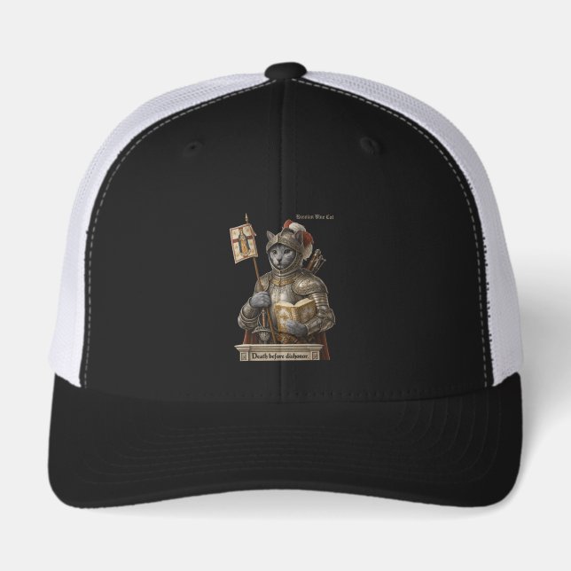 Russian Blue Conquistador Cat – Honor & Legacy (Front)