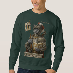 Russian Blue Conquistador Cat – Honor & Legacy Sweatshirt