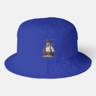 Russian Blue Cowboy Cat – Building Freedom Bucket Hat