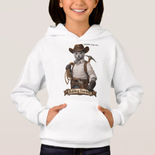 Russian Blue Cowboy Cat – Building Freedom Hoodie