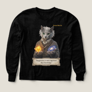 Russian Blue Einstein Cat - Imagination Tri-Blend Shirts