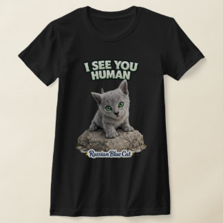 Russian Blue funny kitten Shirt – I See You