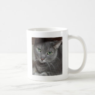 Russian Blue Gray Cat Coffee Mug