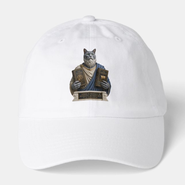 Russian Blue Homer Cat Hat (Front)