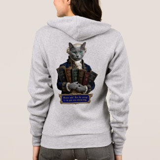 Russian Blue Immanuel Kant Cat Hoodie